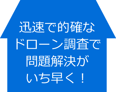 迅速で的確なドローン調査で問題解決がいち早く！